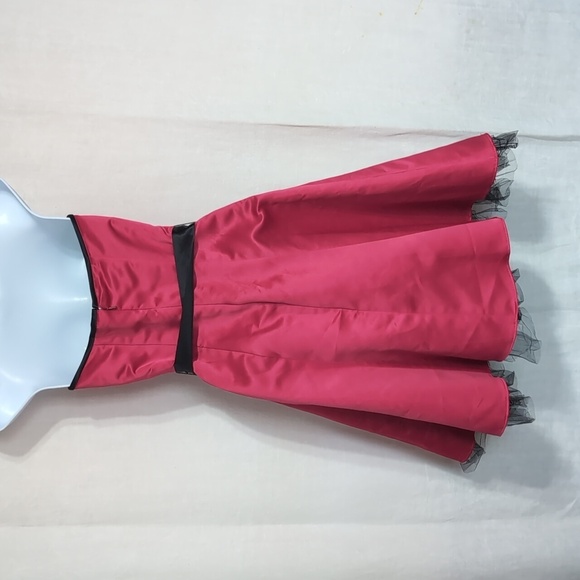Gunne Sax by Jessica McClintock Raspberry Pink Strapless A-Line Dress Size 3/4 - Picture 6 of 8